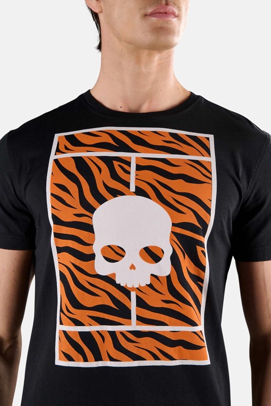 T-shirt in cotone court black