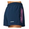 Short running  woman icon blue