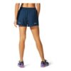 Short running  woman icon blue