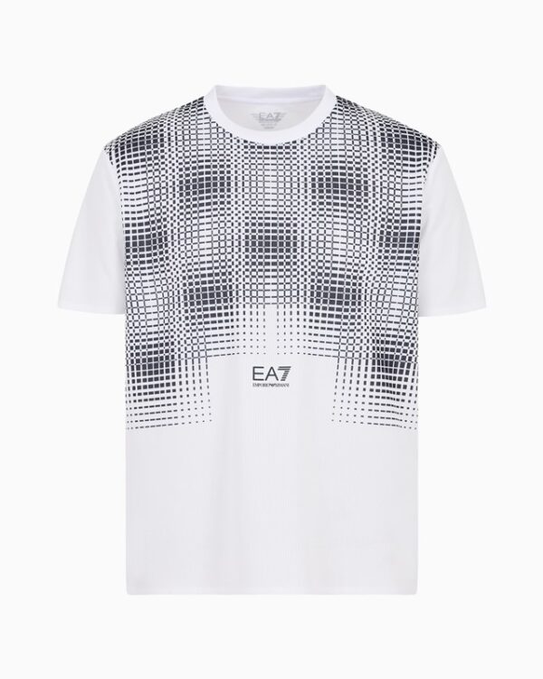 Girocollo s/m bianco blu